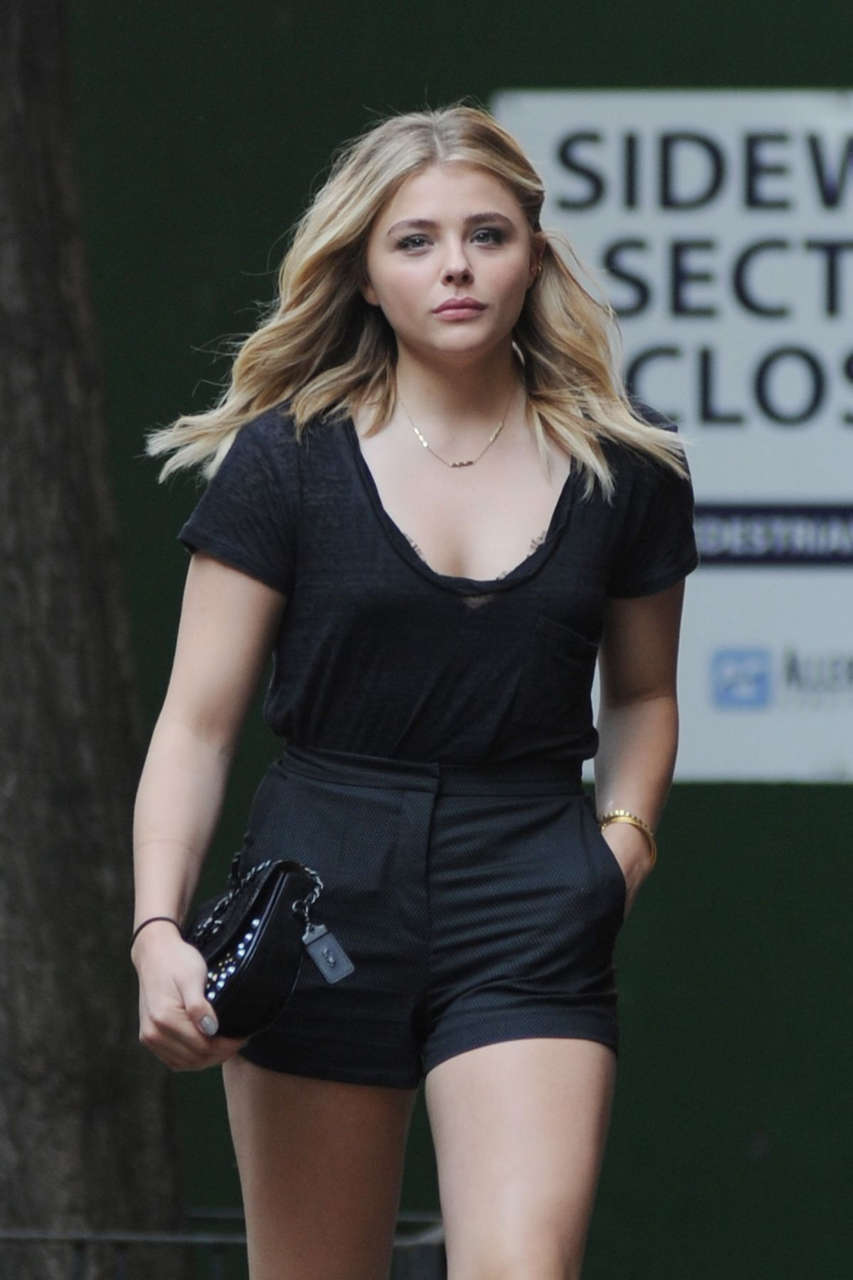 Chloe Moretz Shorts Out About New York