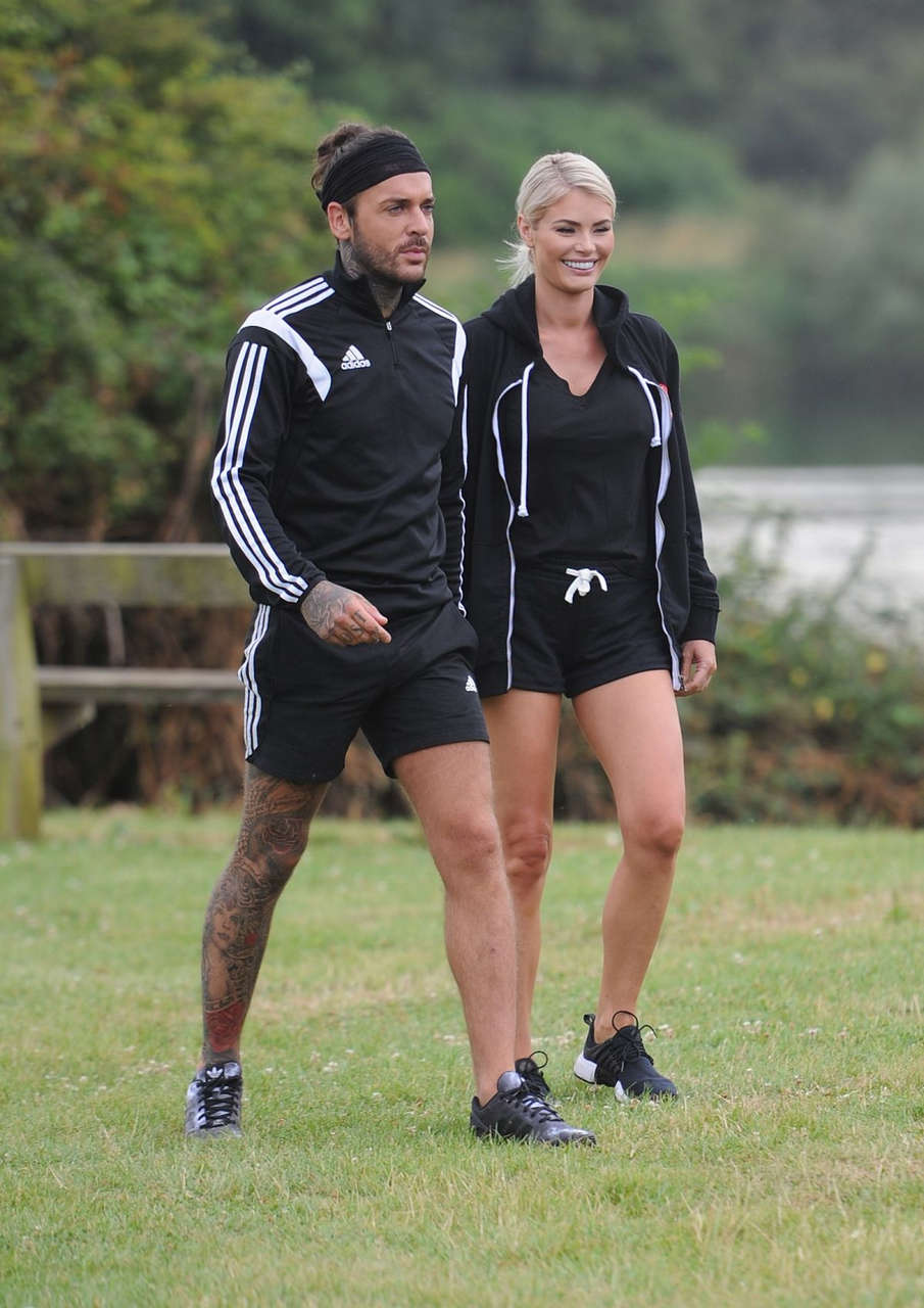 Chloe Sims Pete Wick Working Out Park Essex