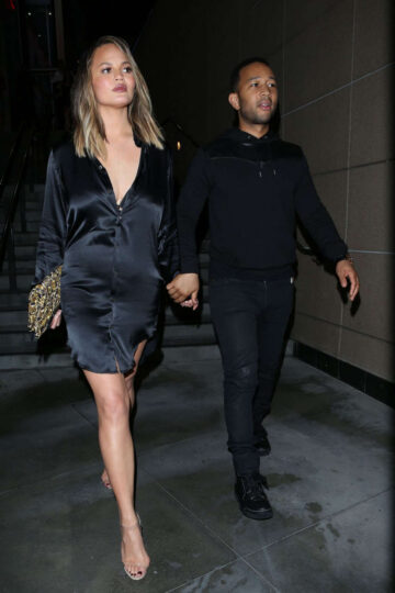 Chrissy Teigen Night Out Hollywood