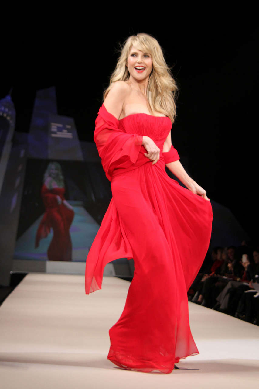 Christie Brinkley Heart Truths Red Dress Collection 2012 Fashion Show New York