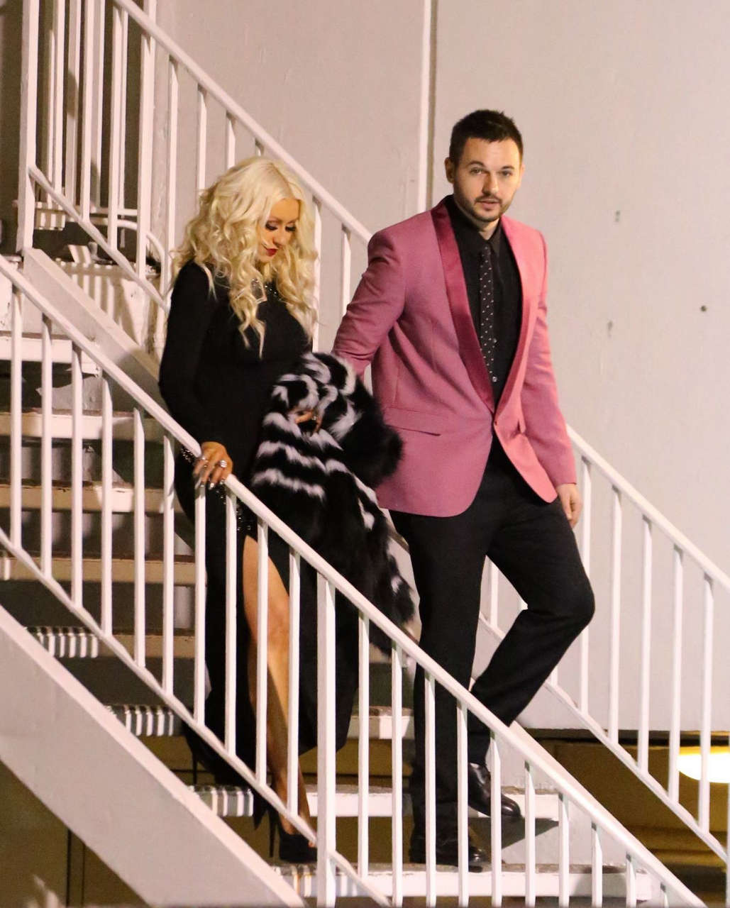 Christina Aguilera Leaves 2016 Clive Davis Pre Grammys Gala Los Angeles