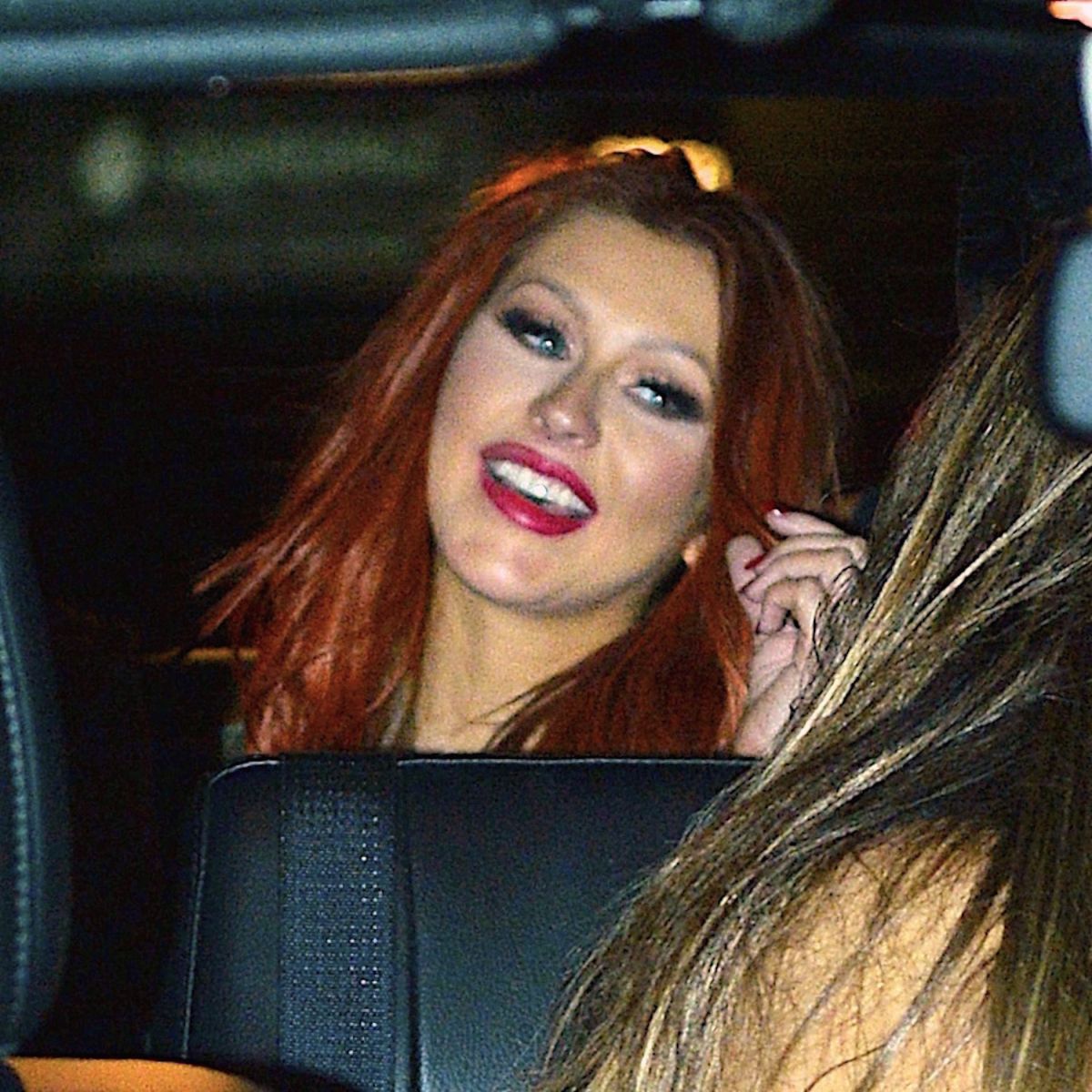 Christina Aguilera Leaves Night Club New York