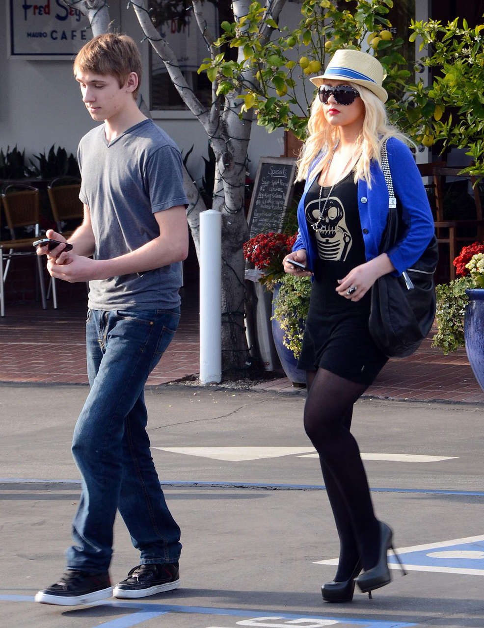Christina Aguilera Shopping Fred Segal West Hollywood