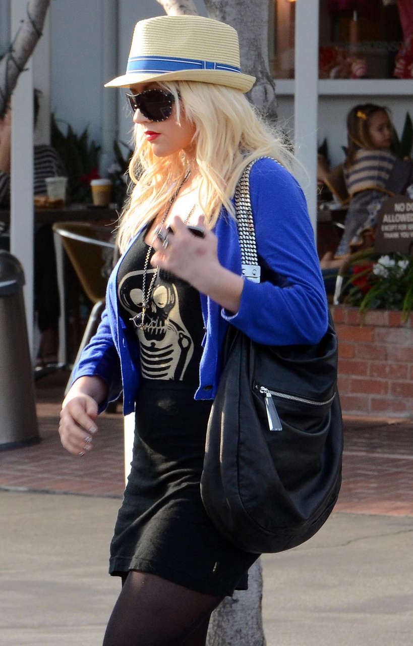 Christina Aguilera Shopping Fred Segal West Hollywood