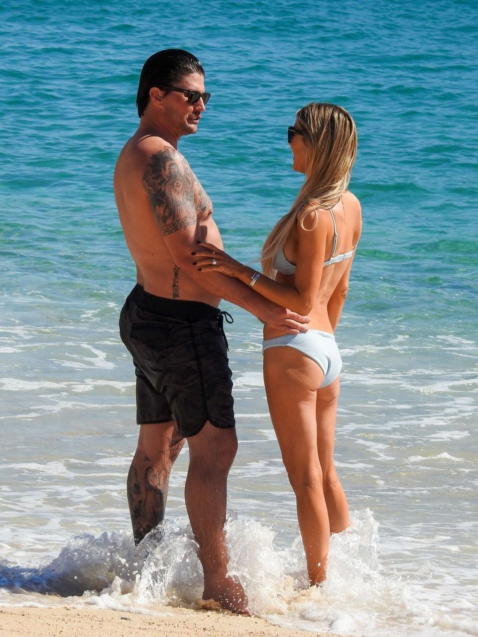 Christina Anstead Bikini And Josh Hall Beach Cabo San Lucas