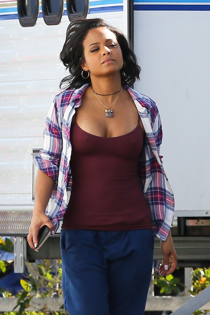 Christina Milian Braless