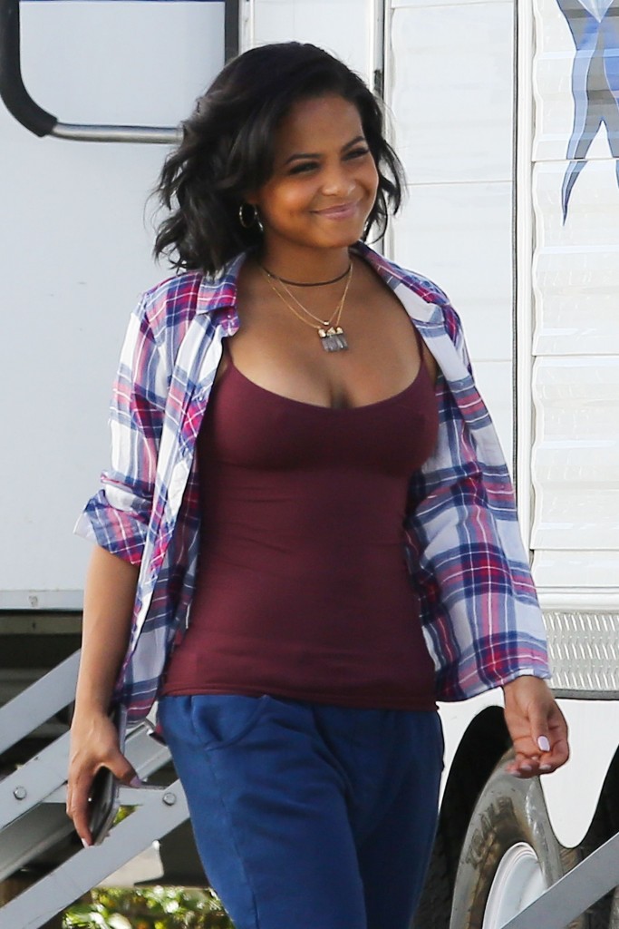 Christina Milian Braless