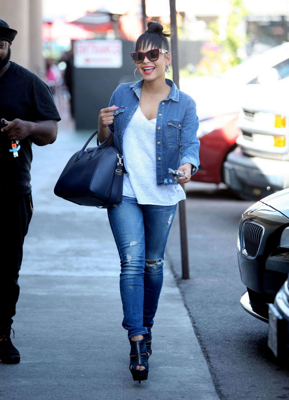 Christina Milian Denim Jeans Out Los Angeles