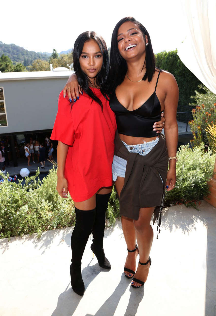 Christina Milian Karreuche Tran Good Brother Clothing Launch Pool Party Hollywood