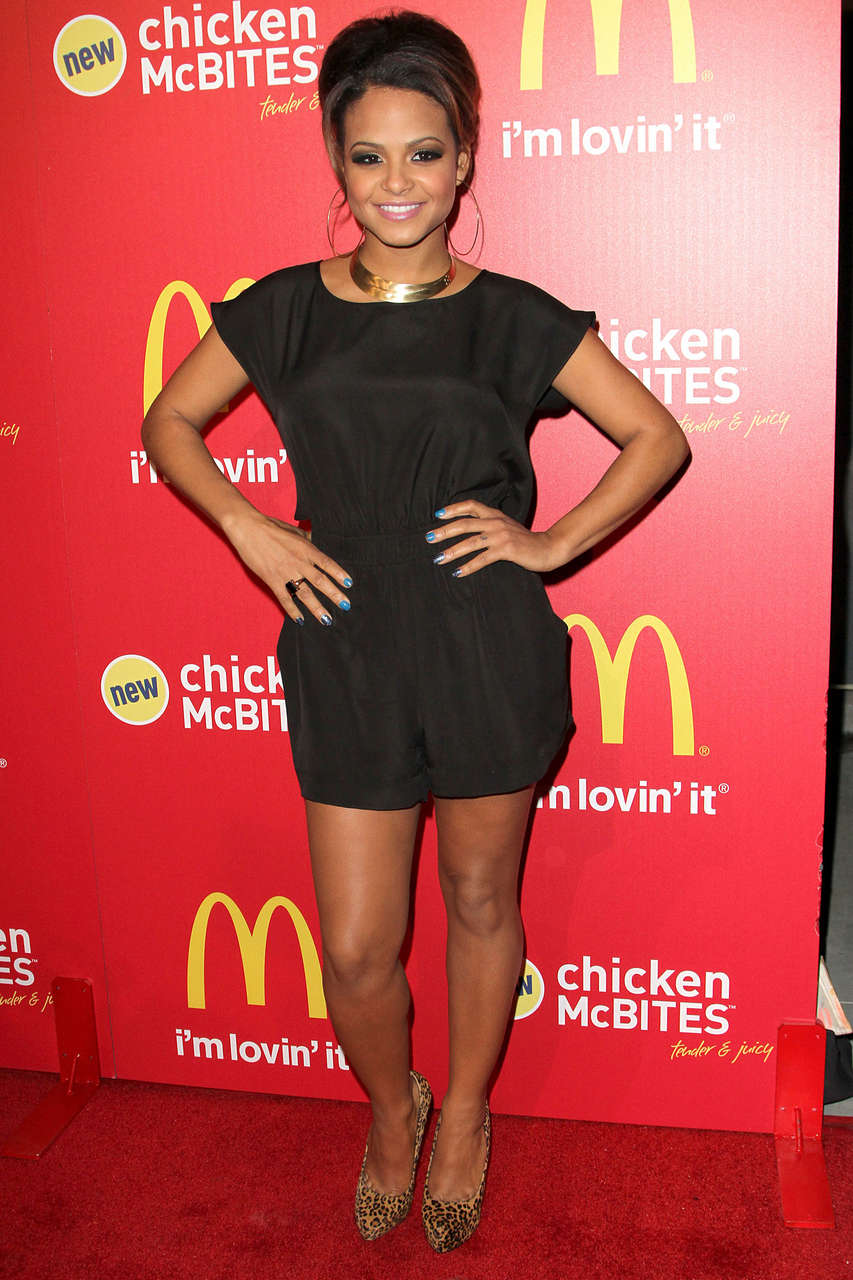 Christina Milian Mcdonalds Chicken Mcbites Launch Hollywood