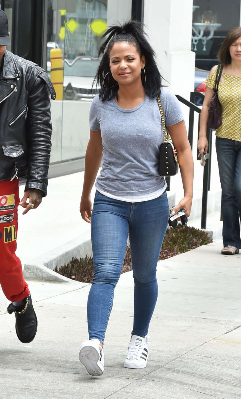 Christina Milian Tight Jeans Out West Hollywood
