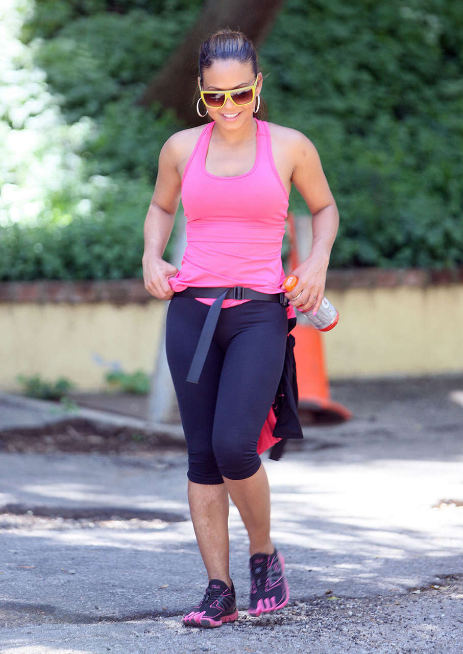 Christina Milian Tight Spandex Out For Afternoon Hike Hollywood