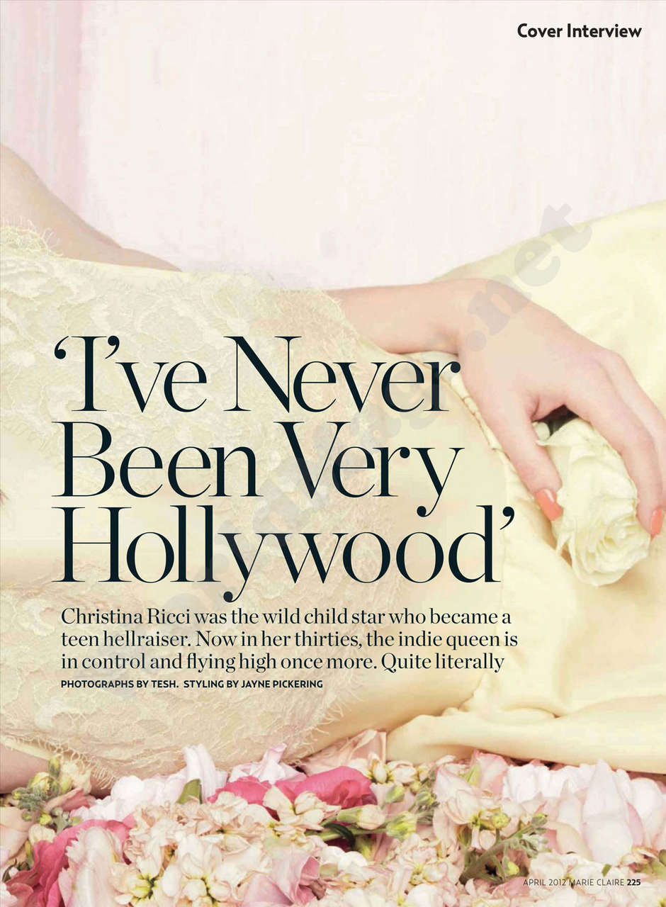 Christina Ricci Marie Claire Uk April 2012 Issue