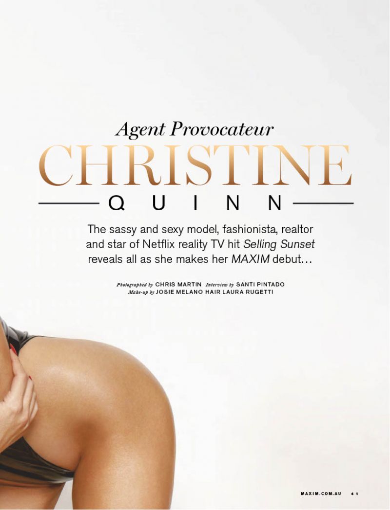 Christine Quinn Maxim Magazine Australia October