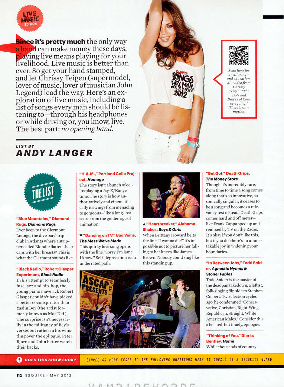 Christine Teigen Esquire Magazine May 2012 Issue