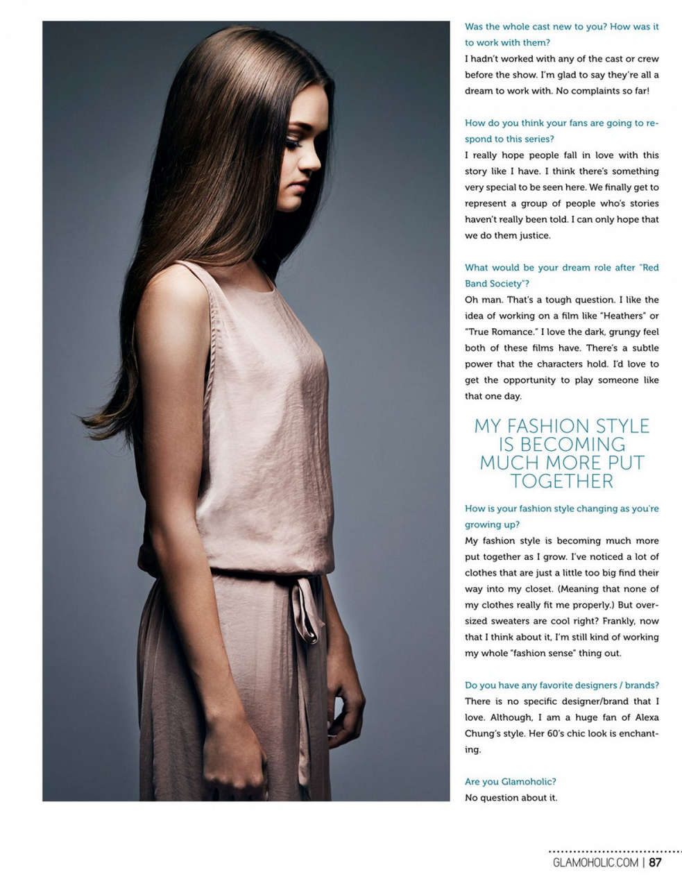 Ciara Bravo Glamoholic Magazine Fall Edition