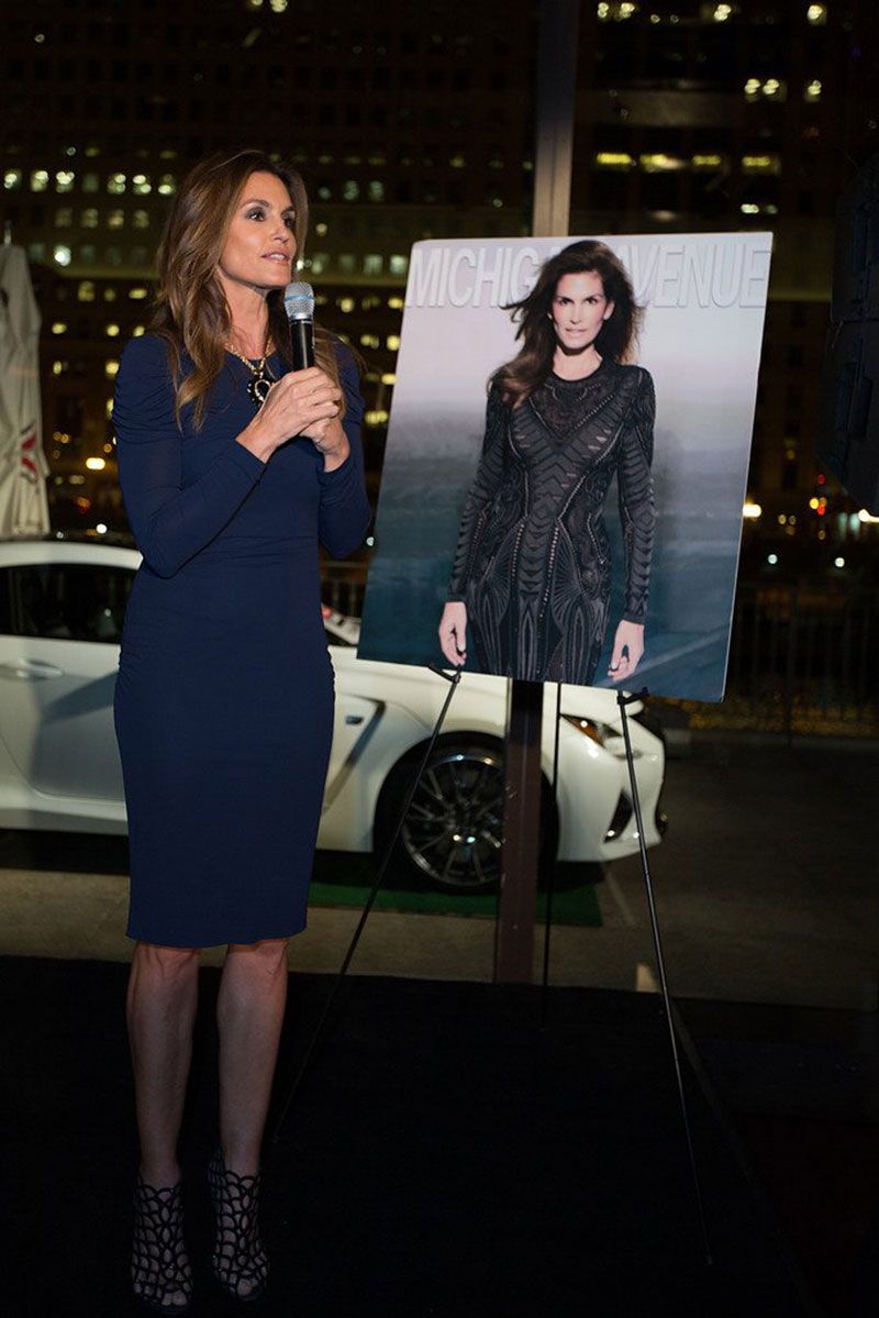 Cindy Crawford Michigan Ave Magazinens November Issue Release Celebration Chicago