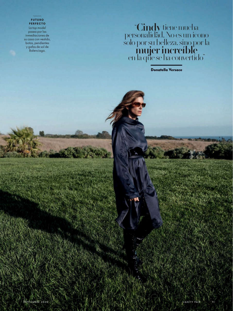 Cindy Crawford Vanity Fair Magazine Spain September