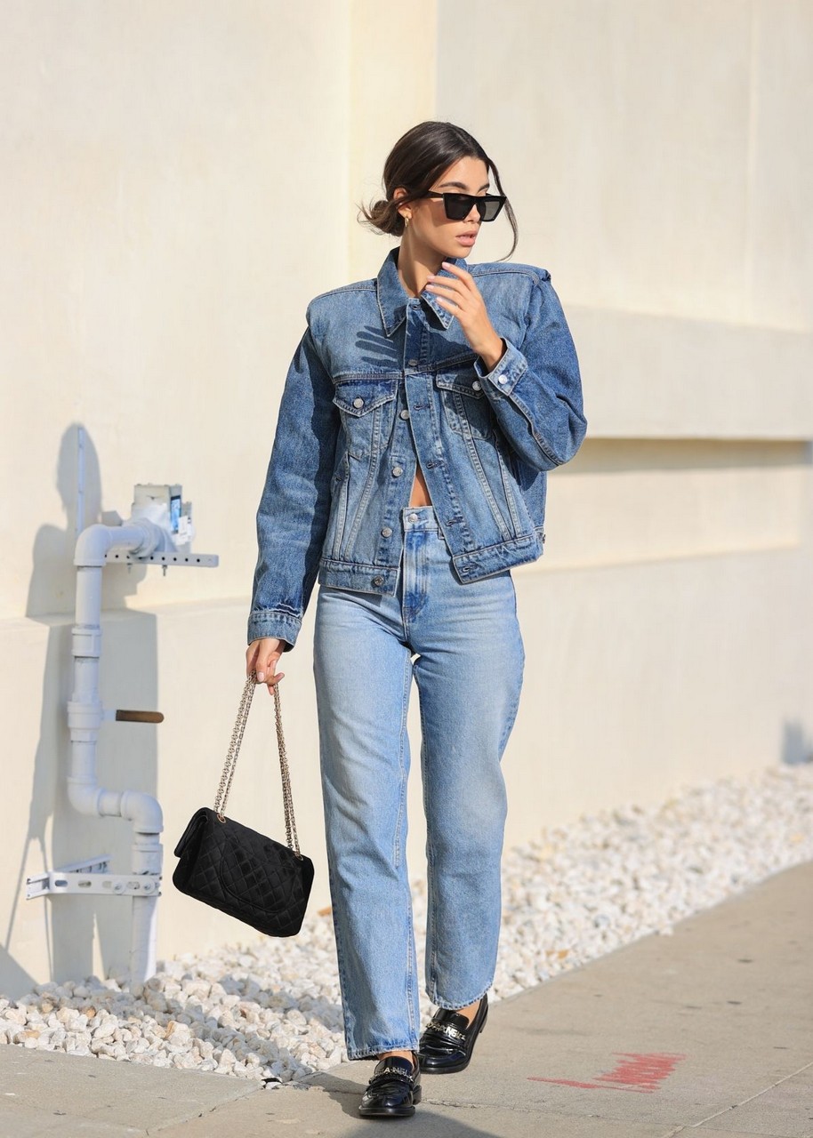 Cindy Mello Double Denim Out West Hollywood
