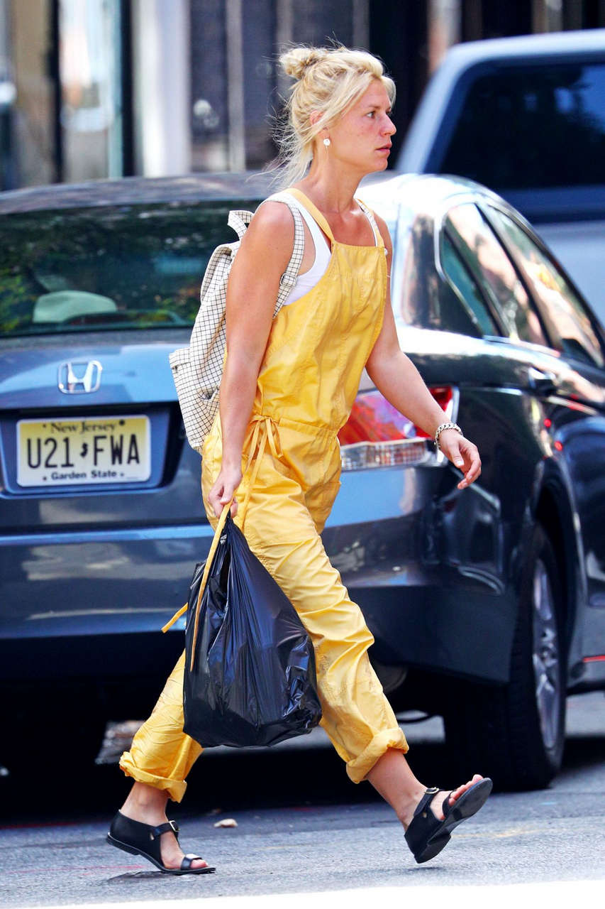 Claire Danes Yellow Jumpsuit Out New York