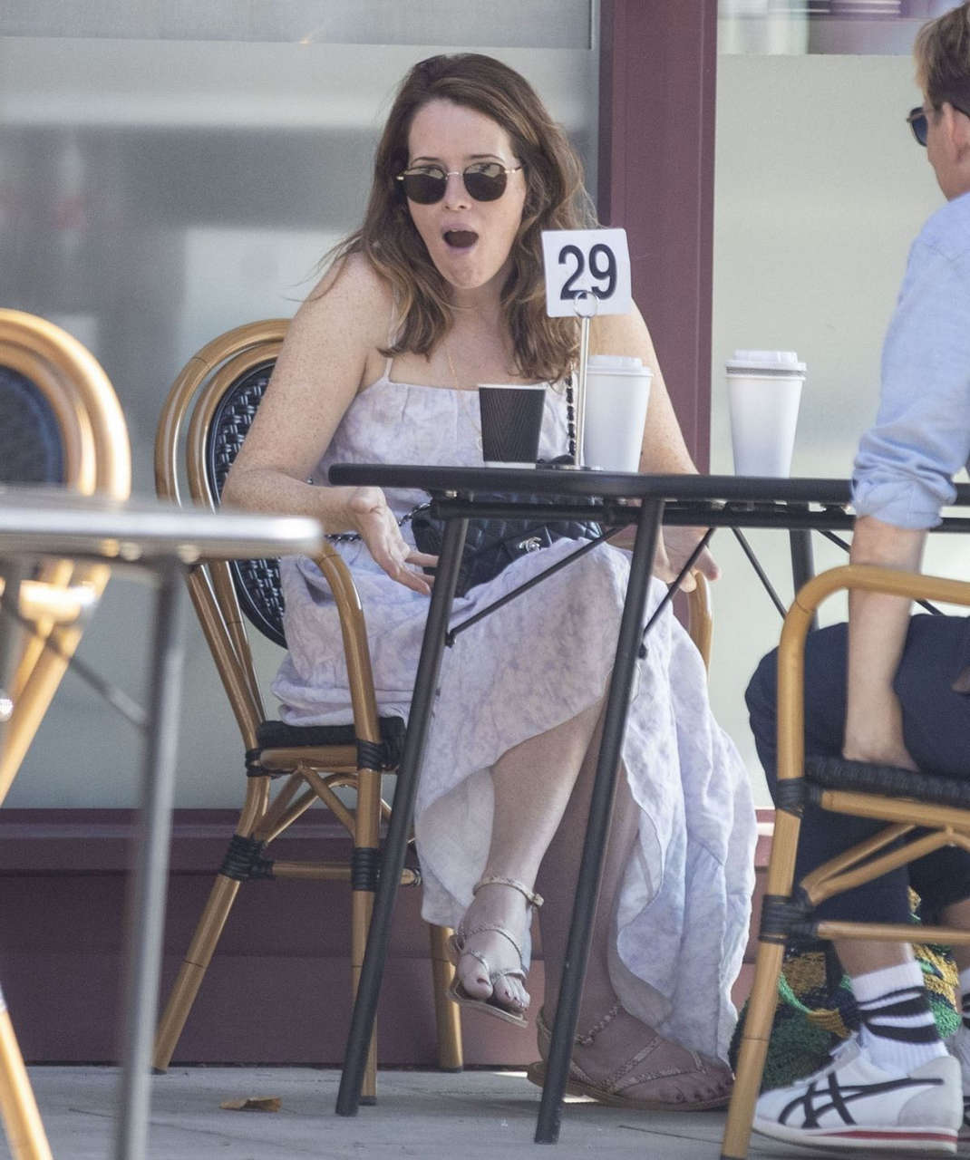 Claire Foy Out For Coffee Hampstead