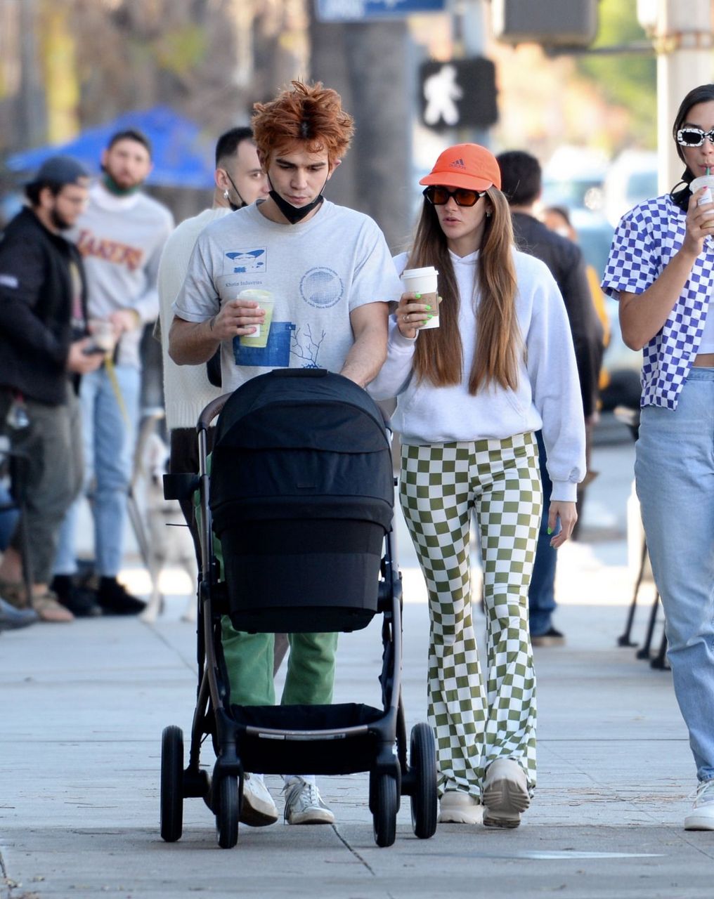 Clara Berry And Kj Apa Out With Their Baby Los Angeles