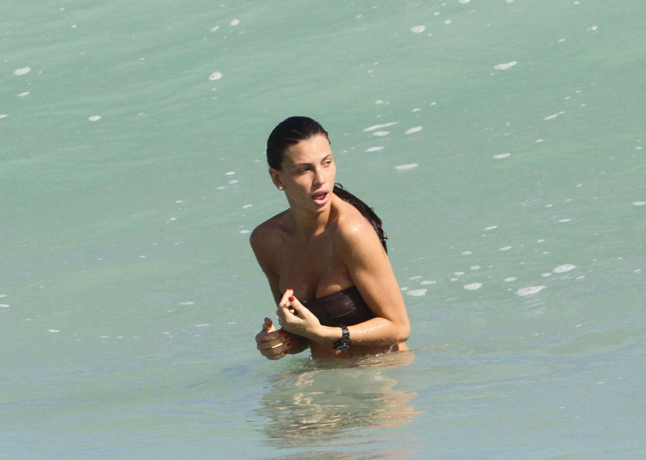 Claudia Galanti Bikini Candids Beach Miami