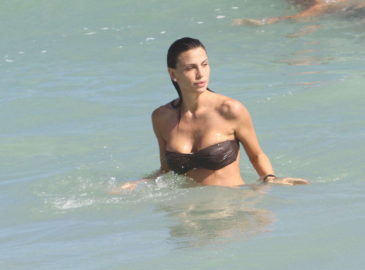Claudia Galanti Bikini Candids Beach Miami