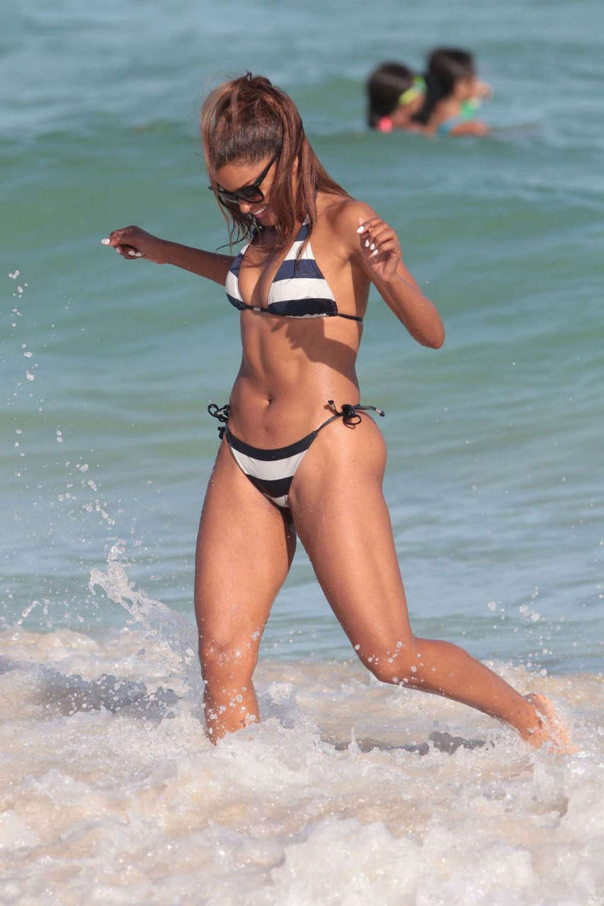 Claudia Jordan Bikini Beach Miami