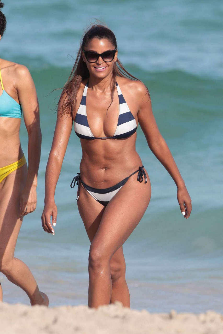 Claudia Jordan Bikini Beach Miami
