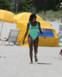 Claudia Jordan Swimsuit Beach Miami