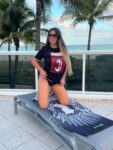 Claudia Romani Supports Ac Milan Miami