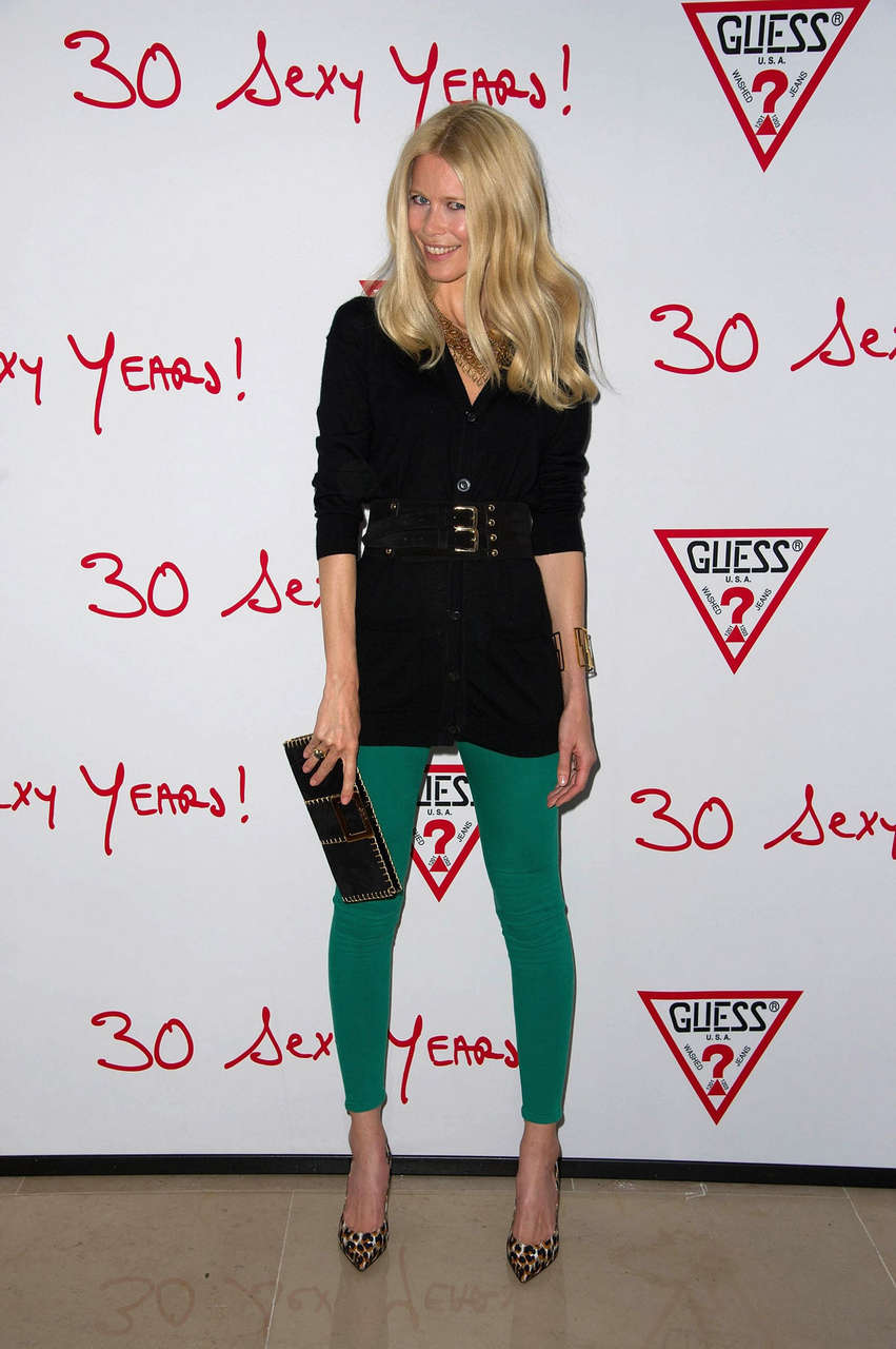 Claudia Schiffer Guess 30th Anniversary Celebration Paris