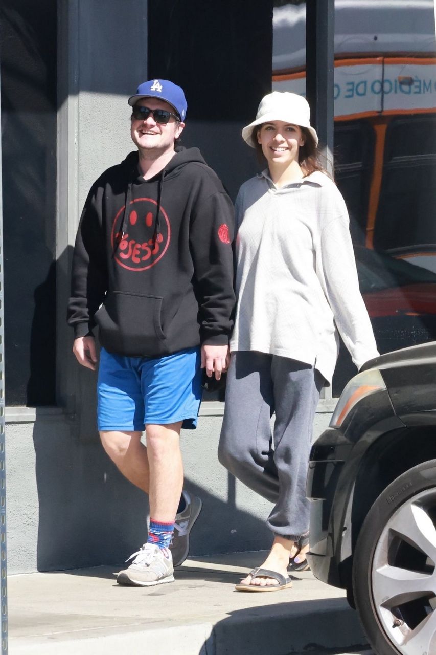 Claudia Traisac And Josh Hutcherson Out For Coffee Los Feliz