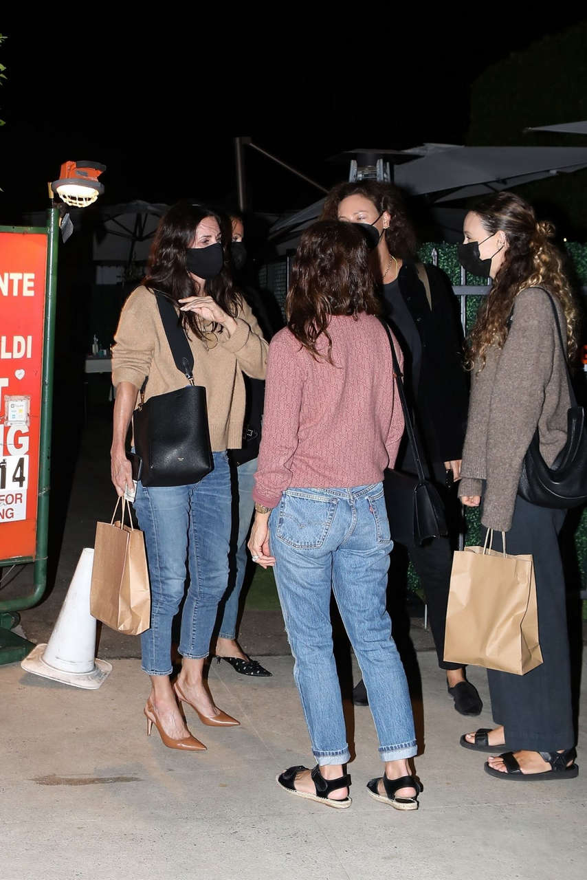 Courteney Cox Out For Dinner Santa Monica