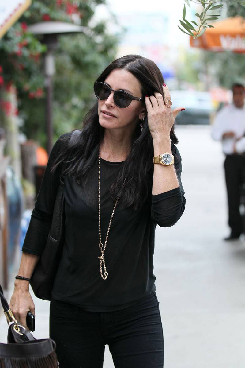 Courteney Cox Shopping Candid West Hollywood
