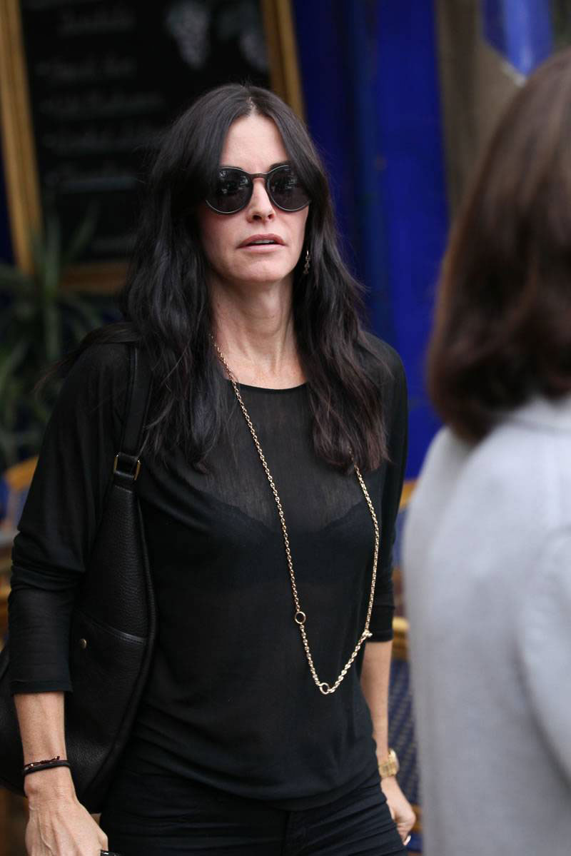 Courteney Cox Shopping Candid West Hollywood