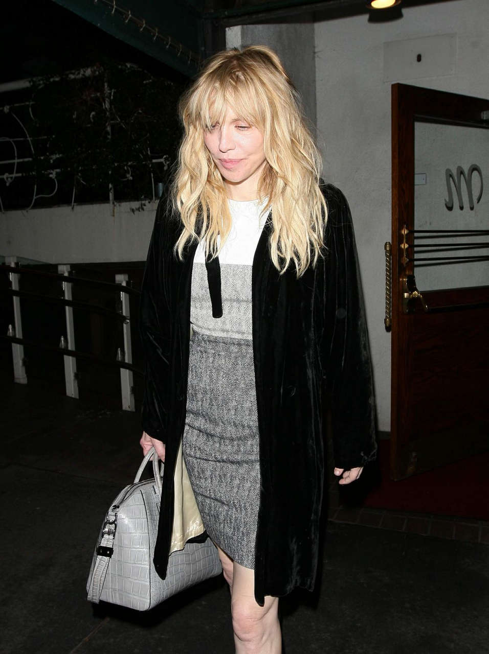 Courtney Love Leaves Madeo Restaurant West Hollywood