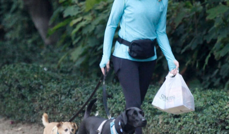 Courtney Thorne Smith Out Eith Her Dogs Brentwood (5 photos)