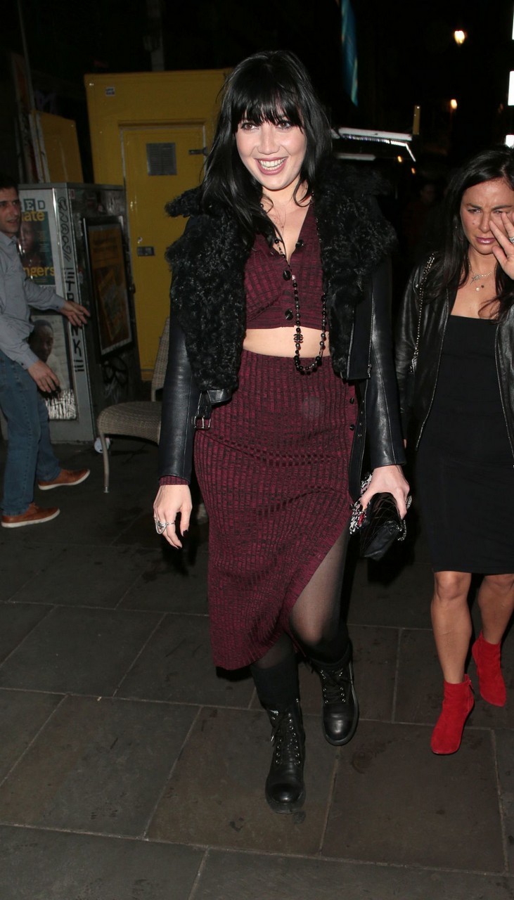 Daisy Lowe Leaves An Audience With Adele Recording London Palladium