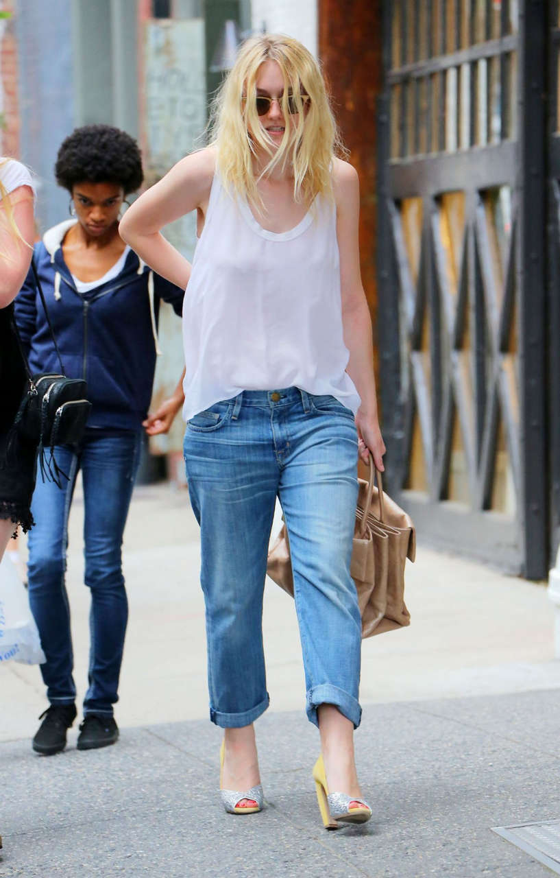 Dakota Fanning Jeans Out New York