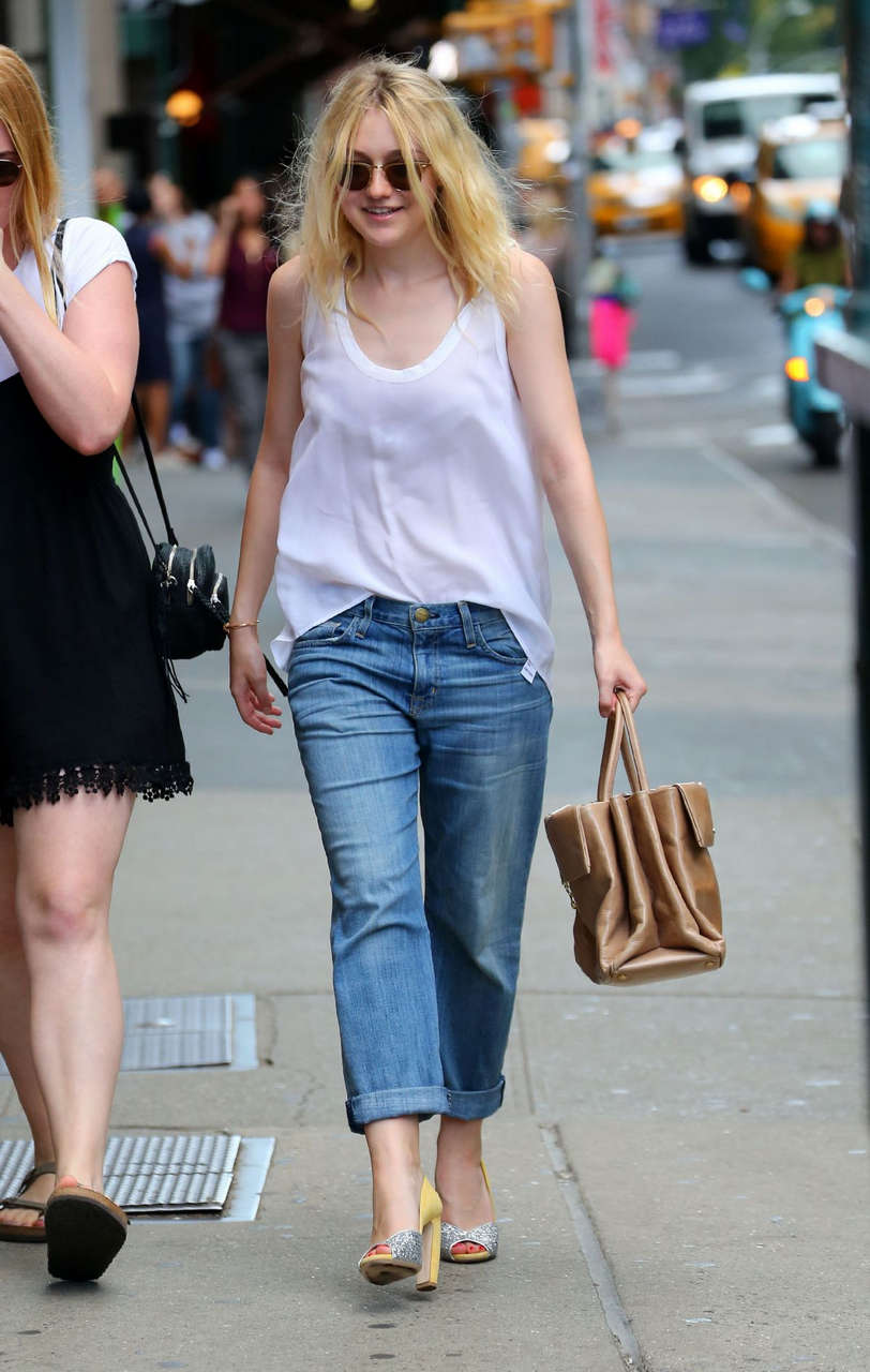 Dakota Fanning Jeans Out New York