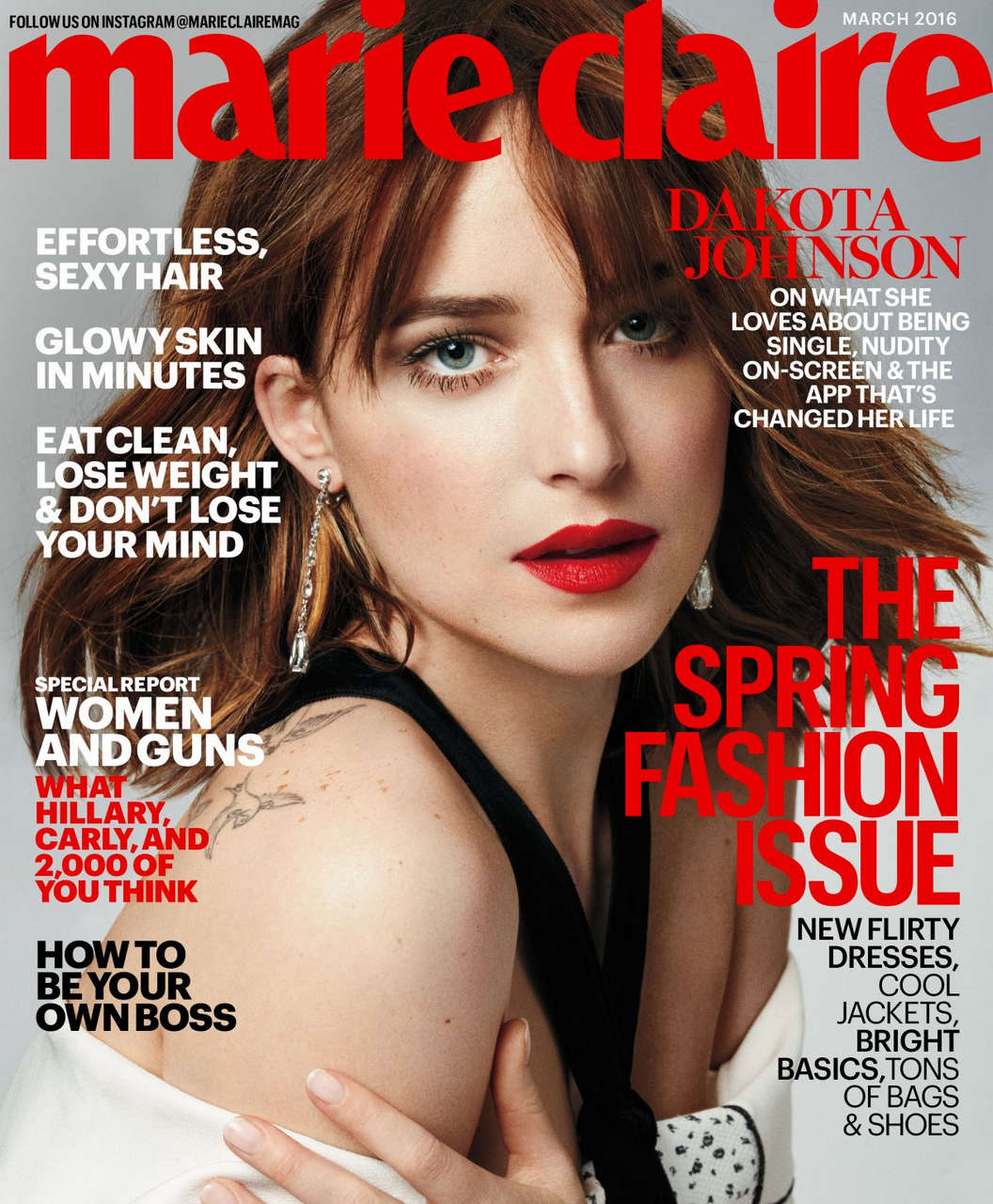 Dakota Johnson Marie Claire Magazine March 2016 Issue