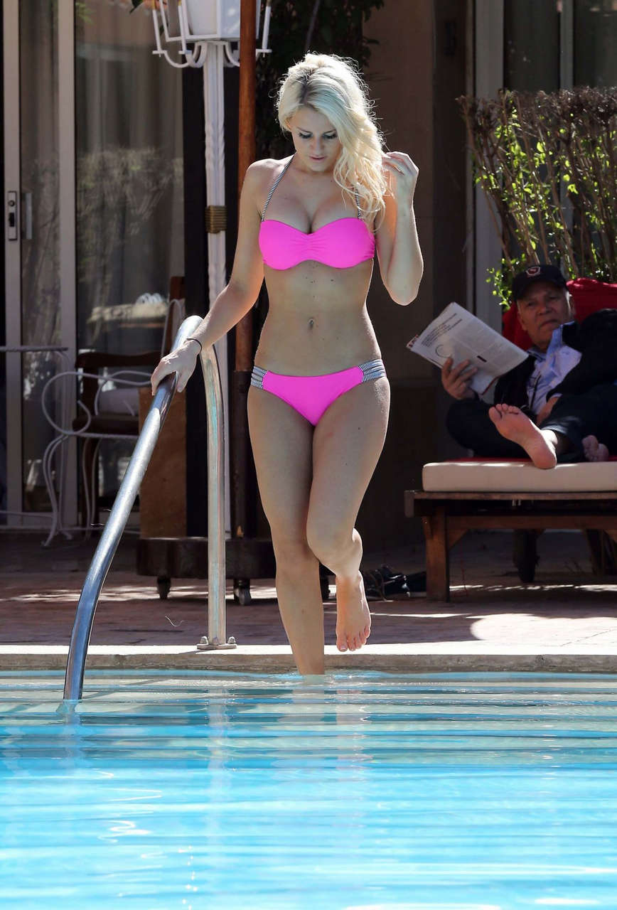 Danielle Amrstrong Bikini Pool Marrakech
