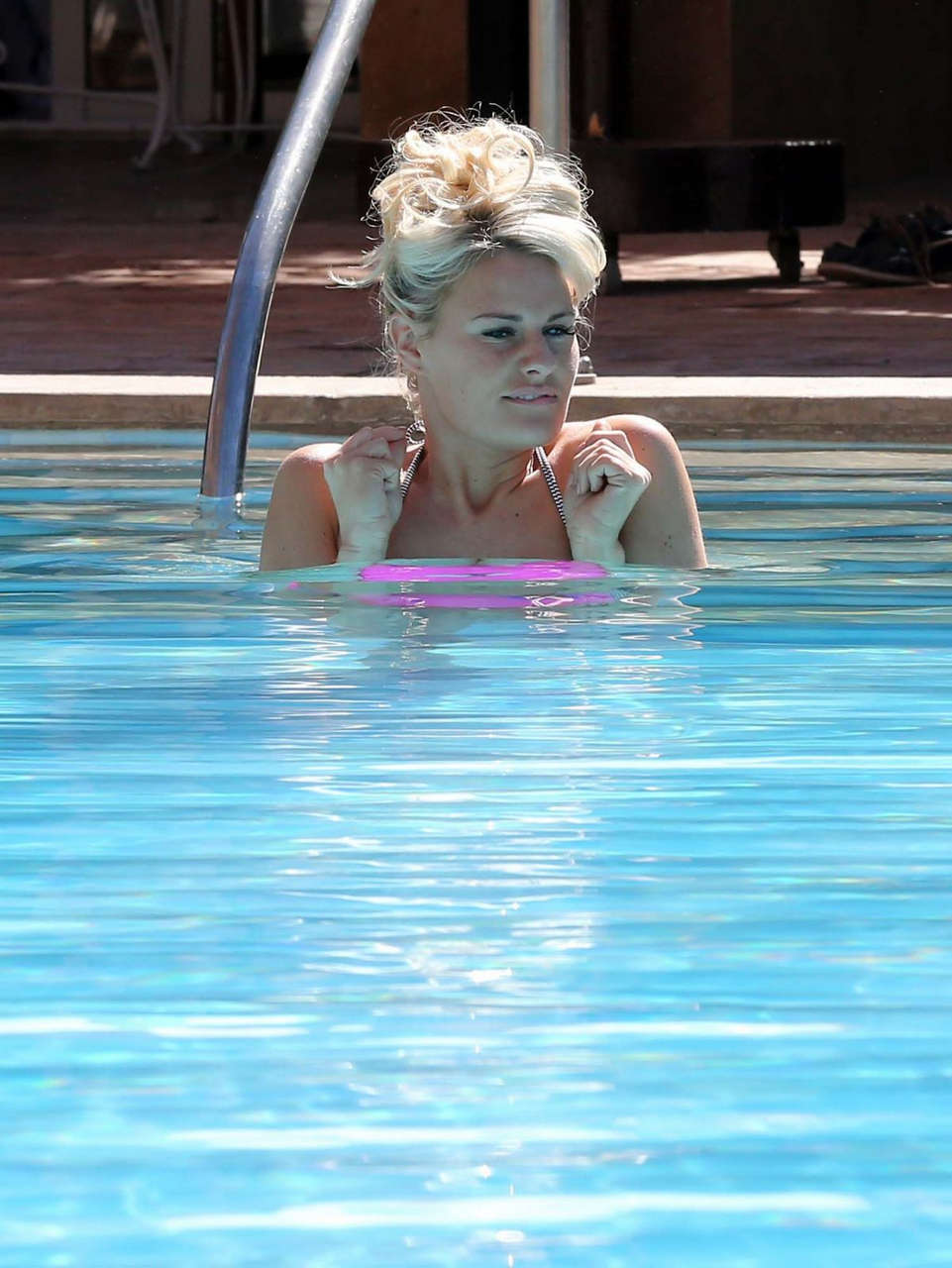 Danielle Amrstrong Bikini Pool Marrakech