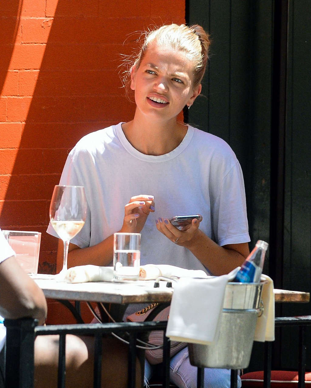 Daphne Groeneveld Showing Engagement Ring Out West Village