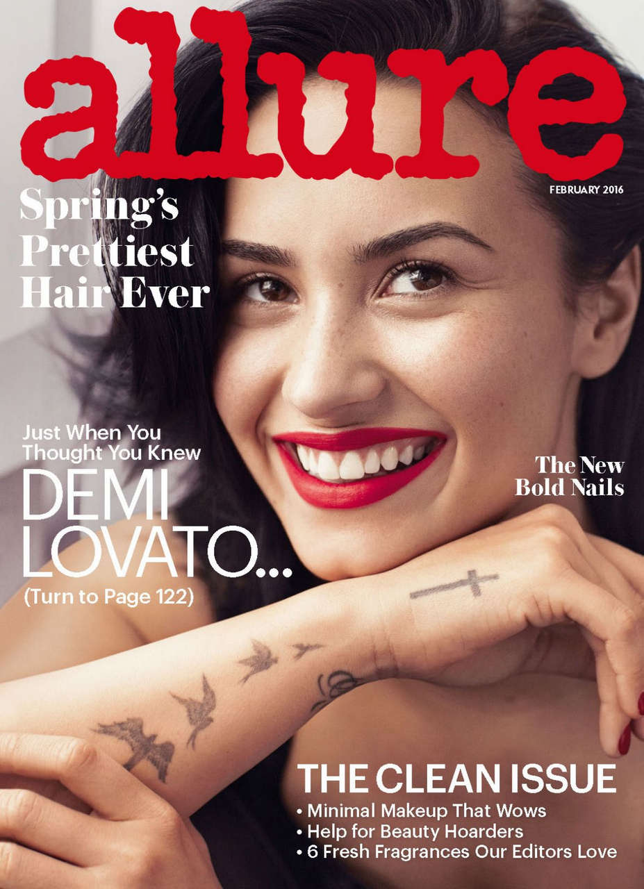 Demi Lovato Allure Magazine February 2016 Issue