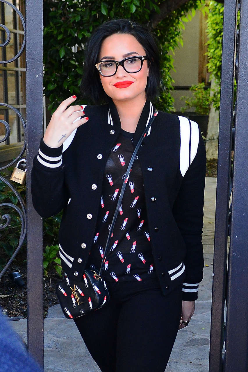Demi Lovato Arrives Studio Los Angeles