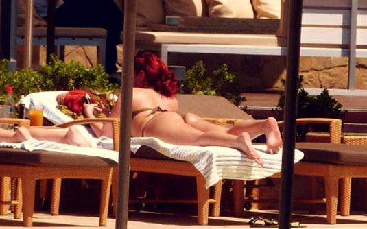 Demi Lovato Bikini Pool Chile