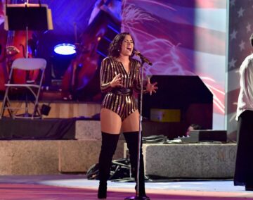 Demi Lovato Boston Pops Fireworks Spectacular Rehersal Boston